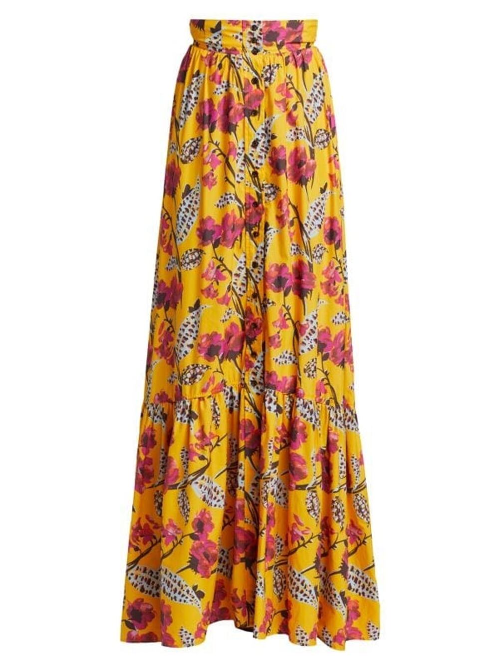 A.L.C Lillie Printed Floral Maxi Skirt - 0